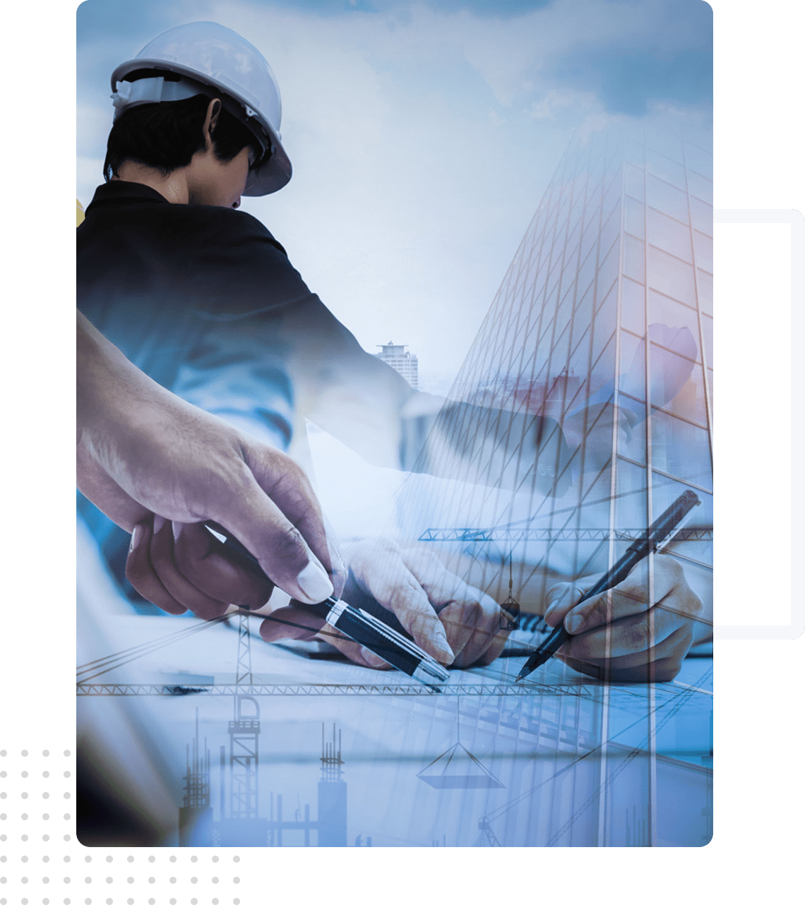 Architects planning and designing a building project.